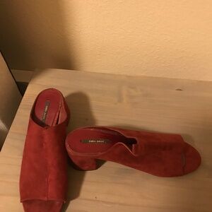 ZARA Suede heels slides